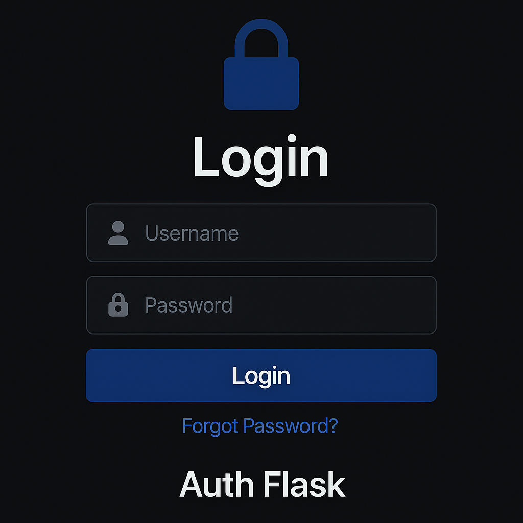 Flask authentication app preview