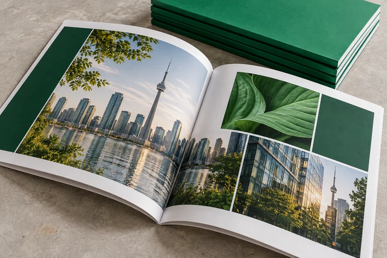 Printed marketing booklet